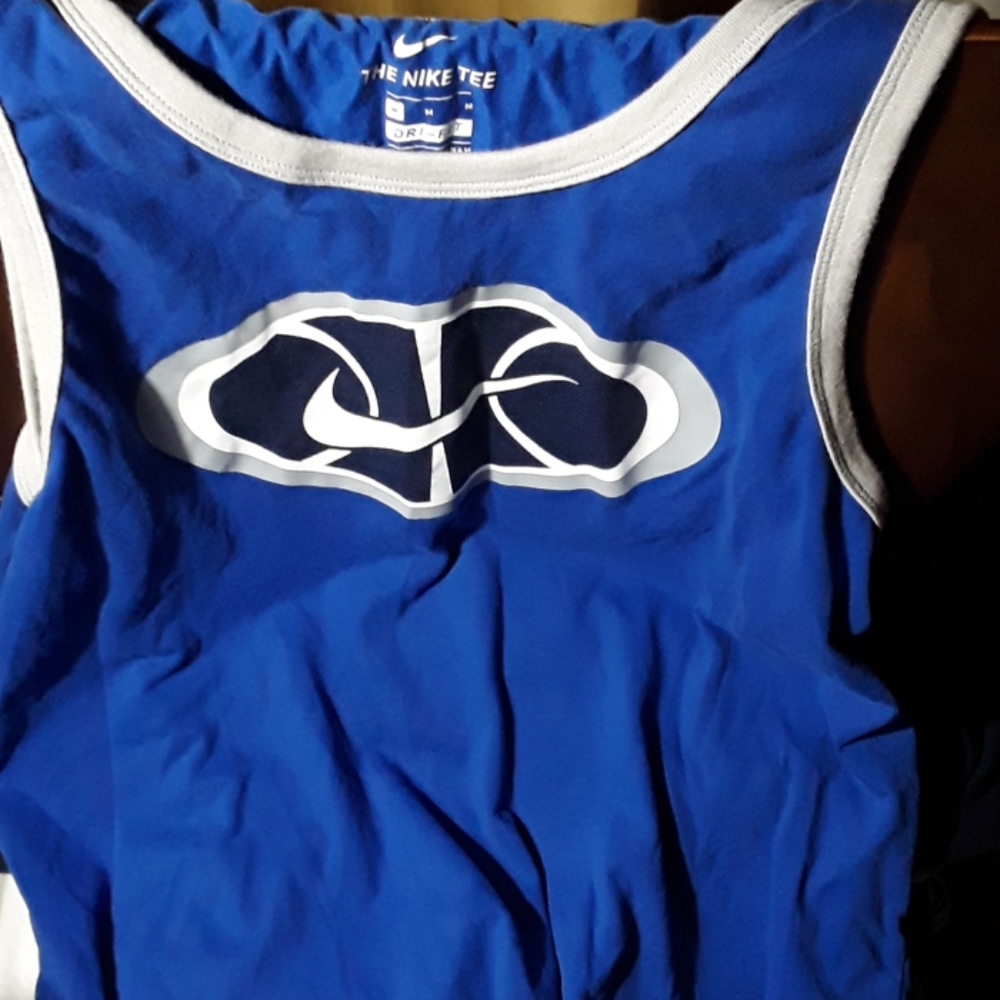 Royal blue basketball tank